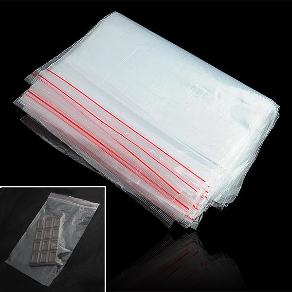 RED LIND TRANSPARENT ZIP BAG ZIPLOCK  Resealable Packing bag