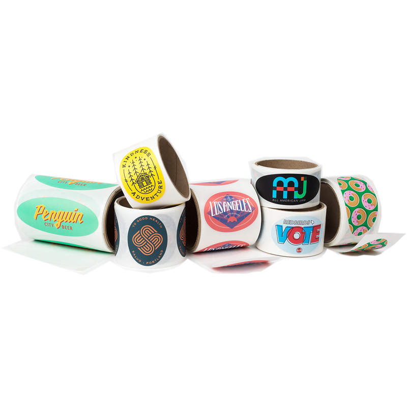 Oval roll labels